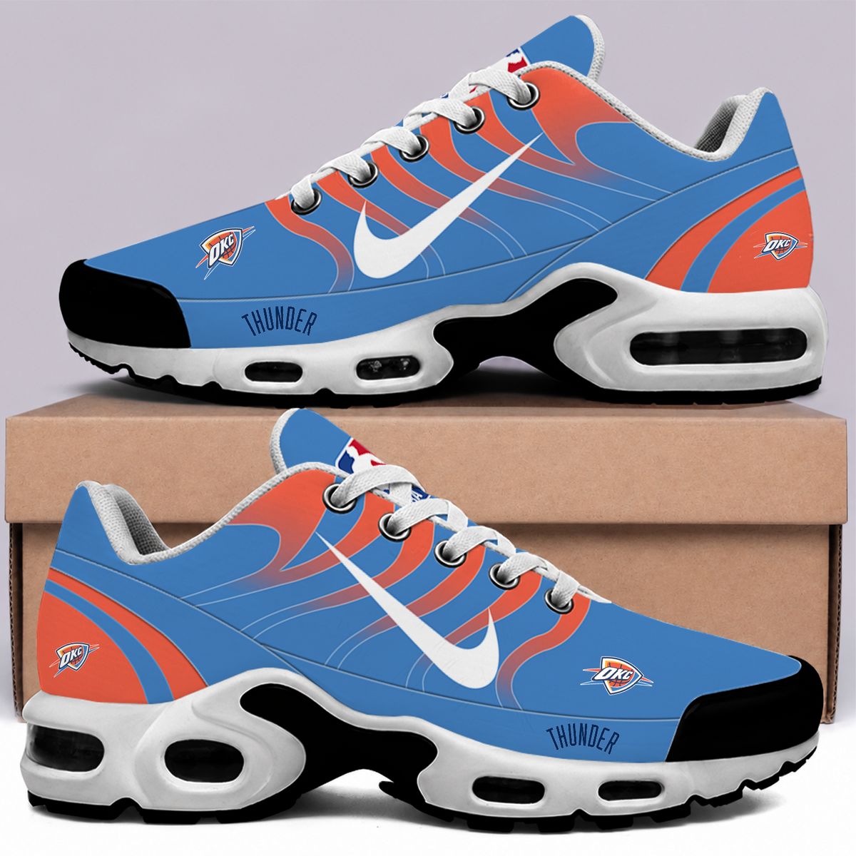 [HOT DEAL] NEW CUSTOMIZED NBA01 OCT OKLAHOMA CITY THUNDER AIR MAX PLUS SNEAKERS