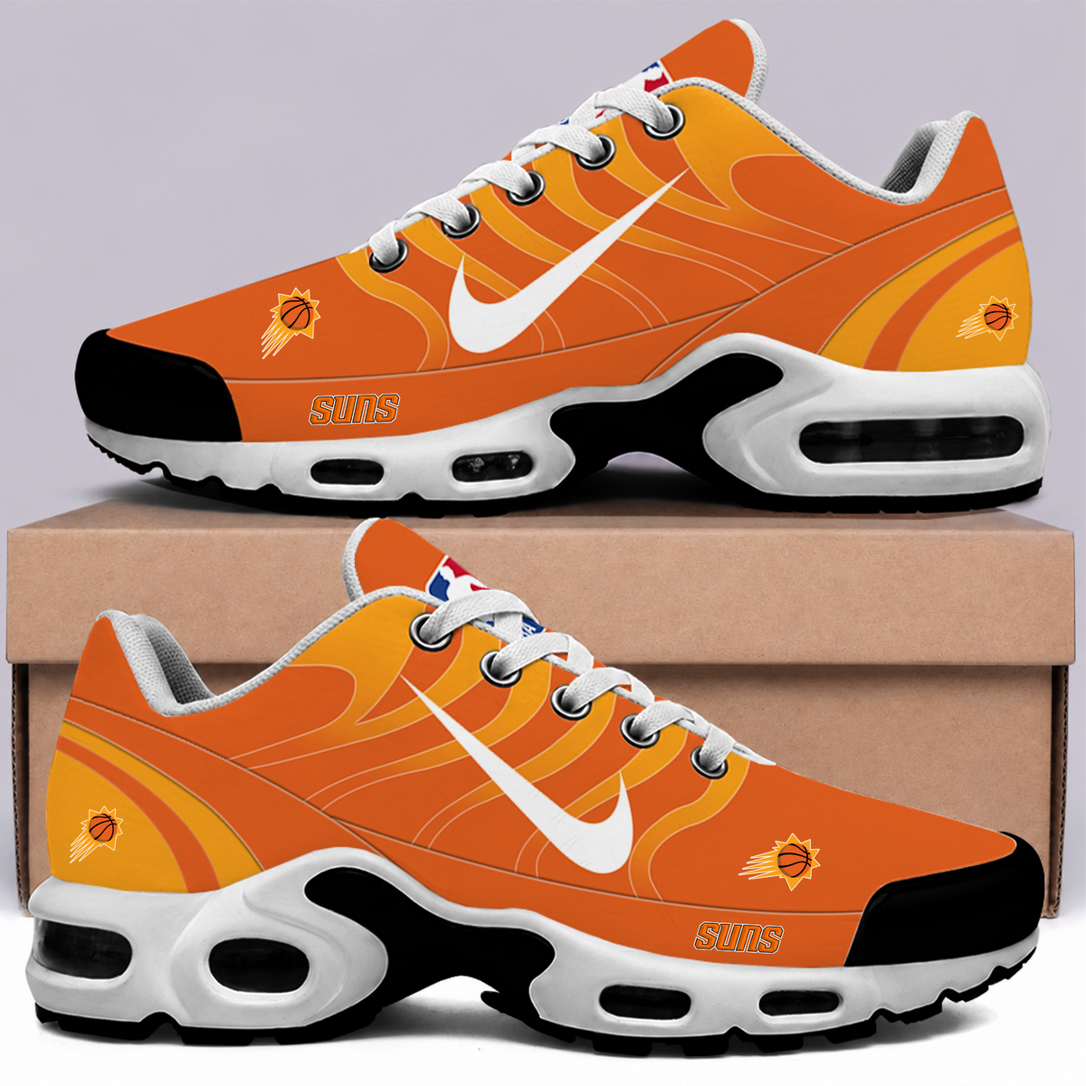 [HOT DEAL] NEW CUSTOMIZED NBA21 PSU PHOENIX SUNS AIR MAX PLUS SNEAKERS