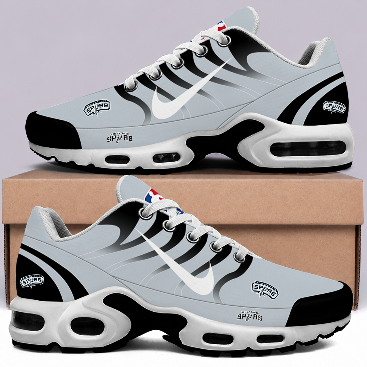 [HOT DEAL] NEW CUSTOMIZED NBA23 SAS SAN ANTONIO SPURS AIR MAX PLUS SNEAKERS