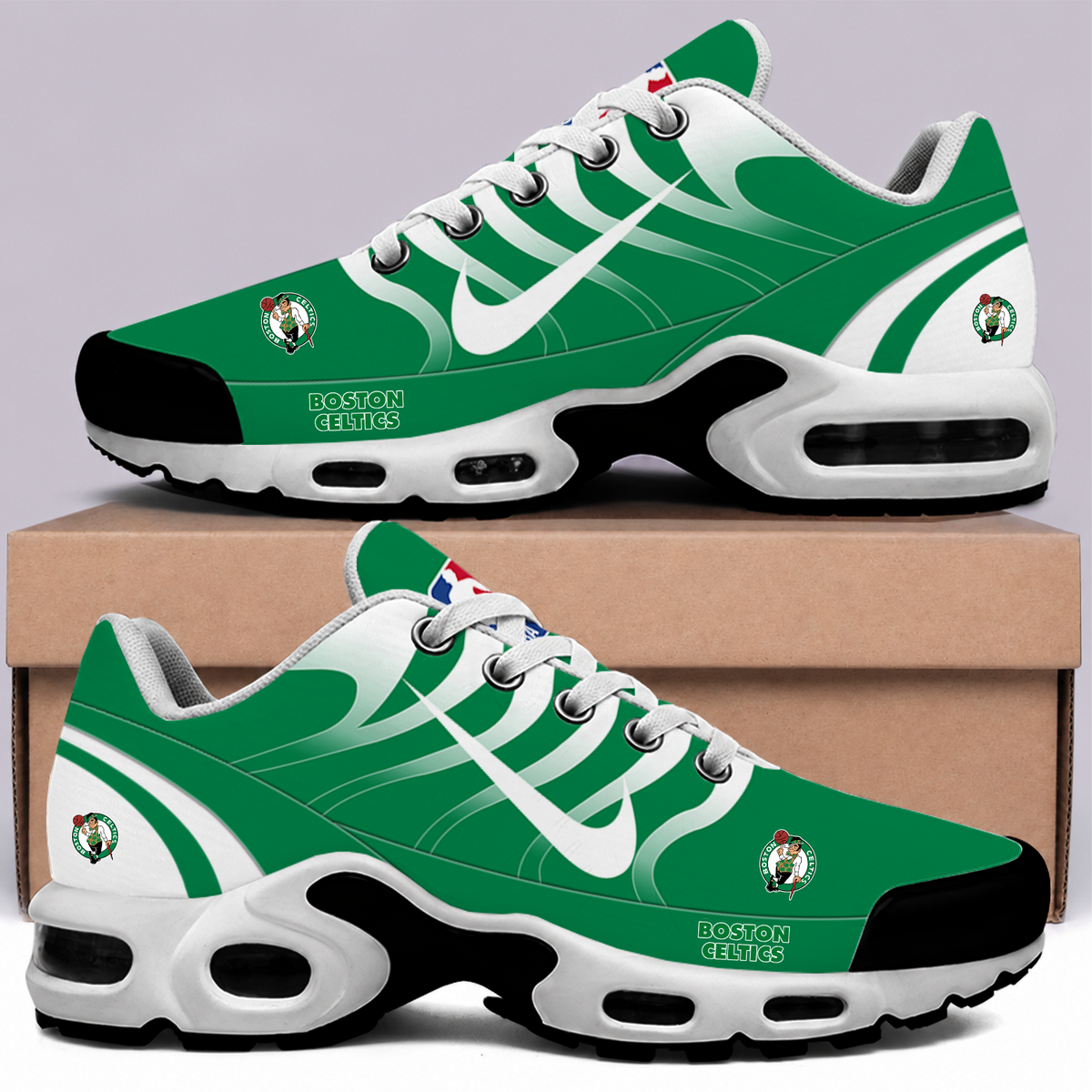 [HOT DEAL] NEW CUSTOMIZED NBA03 BCE BOSTON CELTICS AIR MAX PLUS SNEAKERS