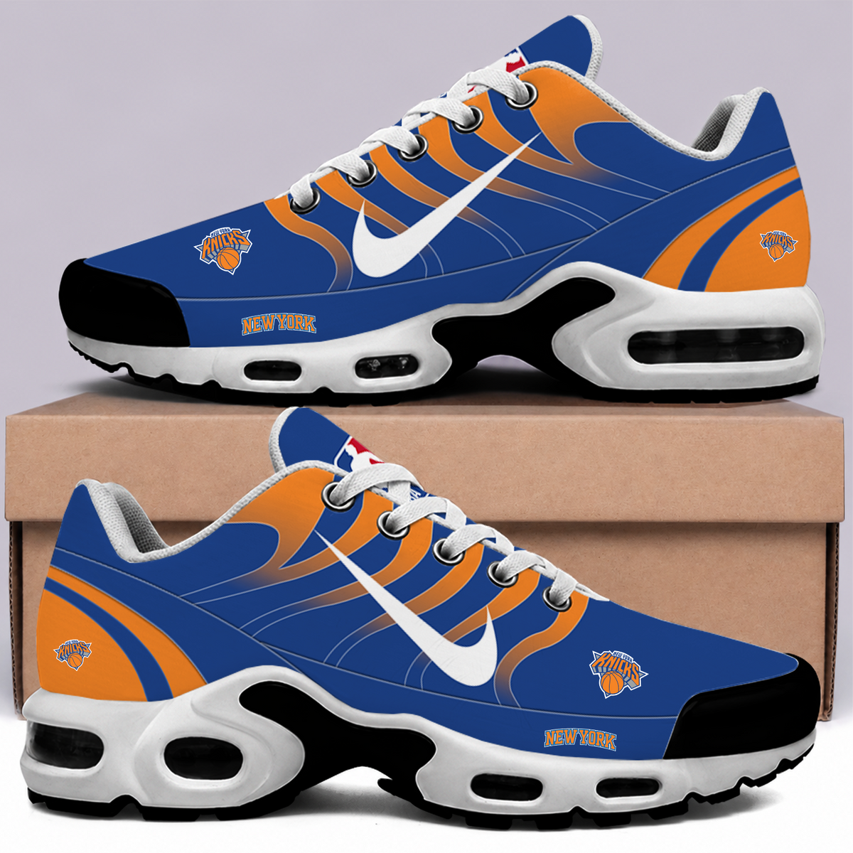 [HOT DEAL] NEW CUSTOMIZED NBA04 NYK NEW YORK KNICKS AIR MAX PLUS SNEAKERS