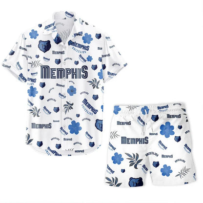 [HOT DEAL] NEW CUSTOMIZED NBA13 MGR MEMPHIS GRIZZLIES UNISEX HAWAIIAN SHIRT & SHORTS SET