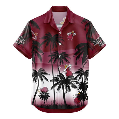 [HOT DEAL] NEW CUSTOMIZED NBA20 MHE MIAMI HEAT UNISEX HAWAIIAN SHIRT & SHORTS SET