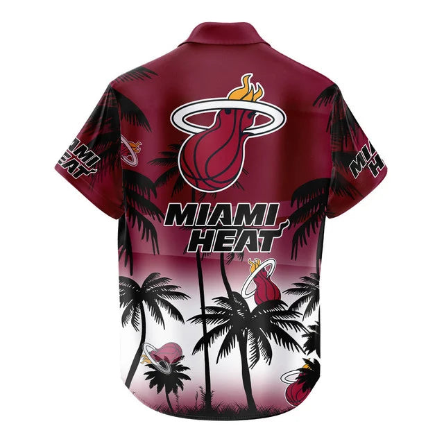[HOT DEAL] NEW CUSTOMIZED NBA20 MHE MIAMI HEAT UNISEX HAWAIIAN SHIRT & SHORTS SET