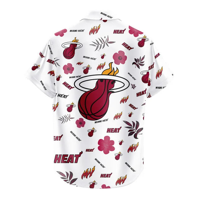 [HOT DEAL] NEW CUSTOMIZED NBA20 MHE MIAMI HEAT UNISEX HAWAIIAN SHIRT & SHORTS SET