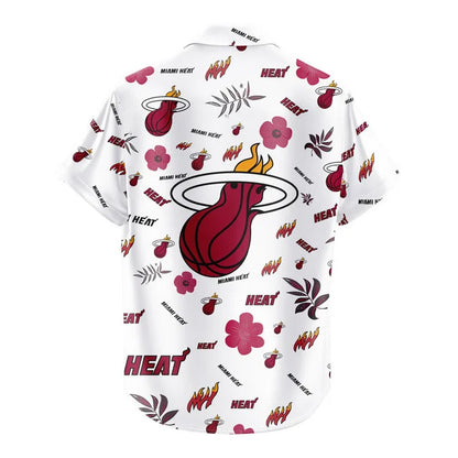 [HOT DEAL] NEW CUSTOMIZED NBA20 MHE MIAMI HEAT UNISEX HAWAIIAN SHIRT & SHORTS SET
