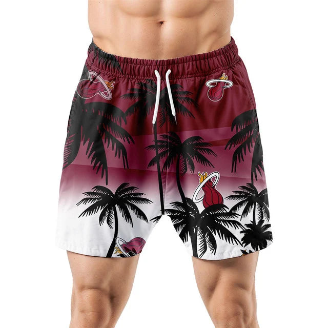 [HOT DEAL] NEW CUSTOMIZED NBA20 MHE MIAMI HEAT UNISEX HAWAIIAN SHIRT & SHORTS SET