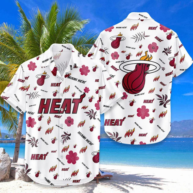 [HOT DEAL] NEW CUSTOMIZED NBA20 MHE MIAMI HEAT UNISEX HAWAIIAN SHIRT & SHORTS SET