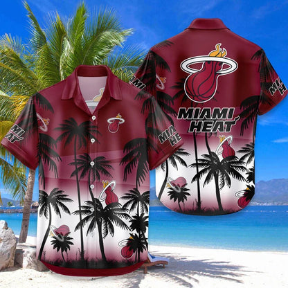 [HOT DEAL] NEW CUSTOMIZED NBA20 MHE MIAMI HEAT UNISEX HAWAIIAN SHIRT & SHORTS SET
