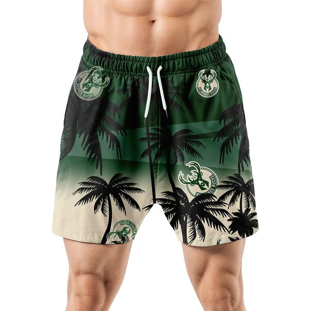 [HOT DEAL] NEW CUSTOMIZED NBA11 MBU MILWAUKEE BUCKS UNISEX HAWAIIAN SHIRT & SHORTS SET