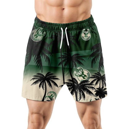 [HOT DEAL] NEW CUSTOMIZED NBA11 MBU MILWAUKEE BUCKS UNISEX HAWAIIAN SHIRT & SHORTS SET
