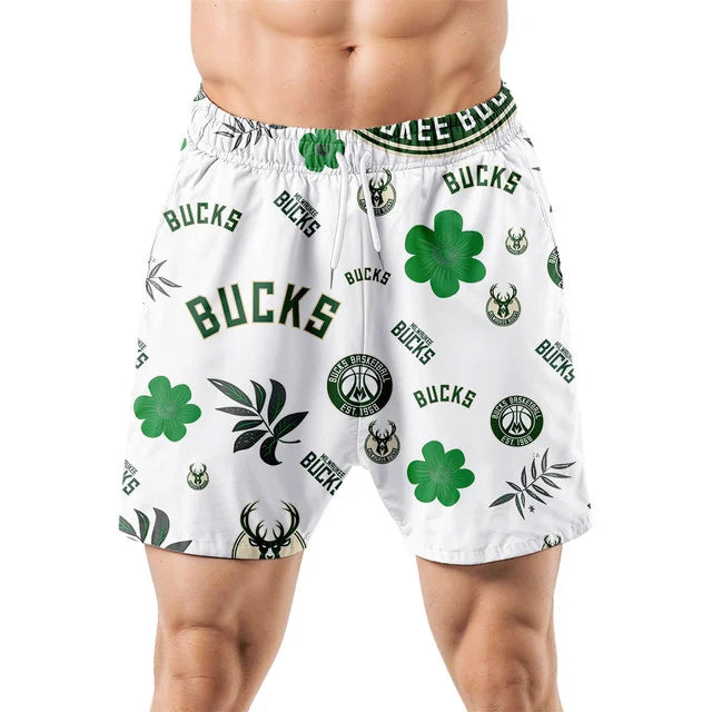 [HOT DEAL] NEW CUSTOMIZED NBA11 MBU MILWAUKEE BUCKS UNISEX HAWAIIAN SHIRT & SHORTS SET