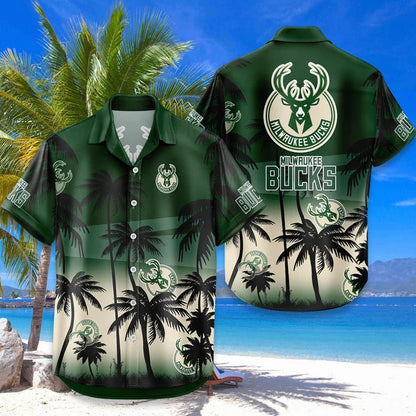 [HOT DEAL] NEW CUSTOMIZED NBA11 MBU MILWAUKEE BUCKS UNISEX HAWAIIAN SHIRT & SHORTS SET