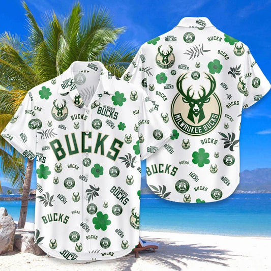 [HOT DEAL] NEW CUSTOMIZED NBA11 MBU MILWAUKEE BUCKS UNISEX HAWAIIAN SHIRT & SHORTS SET