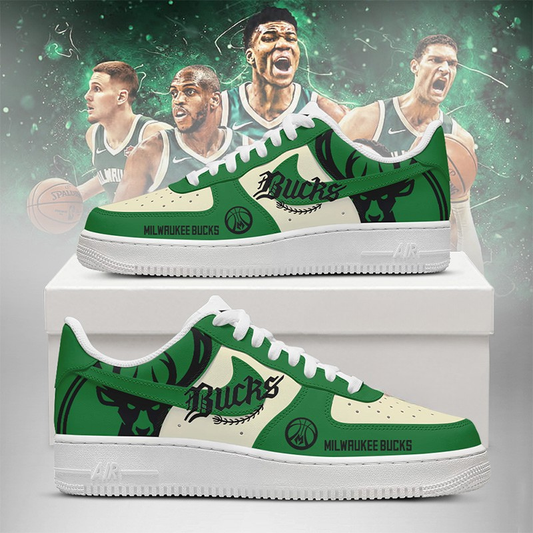 [HOT DEAL] NEW CUSTOMIZED NBA11 MBU MILWAUKEE BUCKS AF1 SHOES
