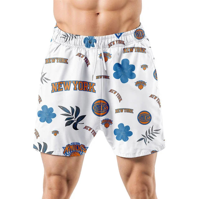 [HOT DEAL] NEW CUSTOMIZED NBA04 NYK NEW YORK KNICKS UNISEX HAWAIIAN SHIRT & SHORTS SET