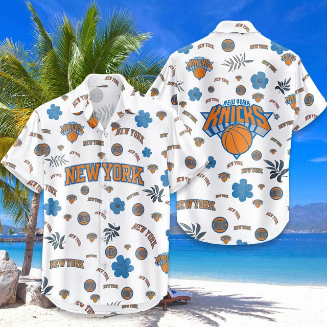 [HOT DEAL] NEW CUSTOMIZED NBA04 NYK NEW YORK KNICKS UNISEX HAWAIIAN SHIRT & SHORTS SET