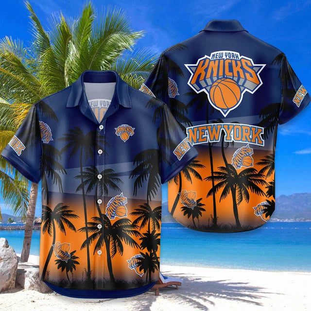 [HOT DEAL] NEW CUSTOMIZED NBA04 NYK NEW YORK KNICKS UNISEX HAWAIIAN SHIRT & SHORTS SET