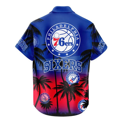 [HOT DEAL] NEW CUSTOMIZED NBA26 P76 PHILADELPHIA 76ERS UNISEX HAWAIIAN SHIRT & SHORTS SET
