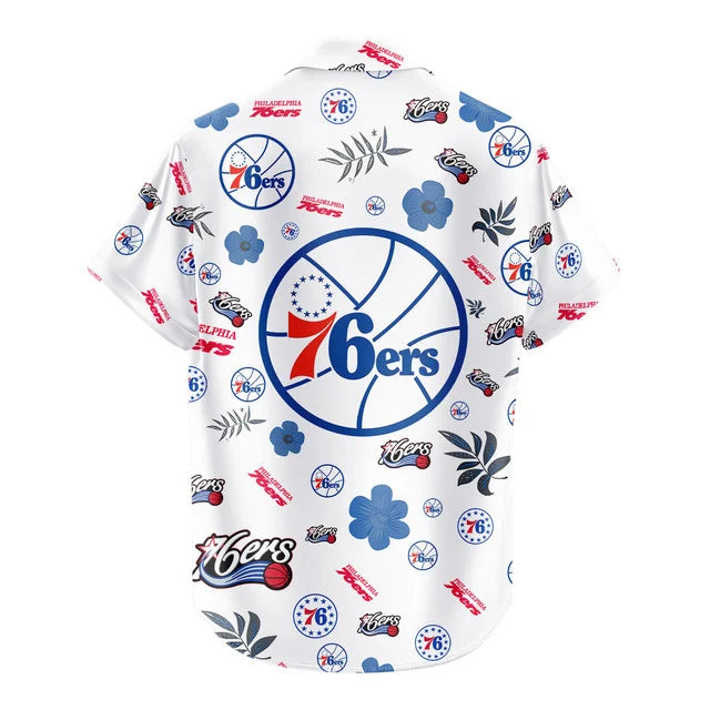 [HOT DEAL] NEW CUSTOMIZED NBA26 P76 PHILADELPHIA 76ERS UNISEX HAWAIIAN SHIRT & SHORTS SET