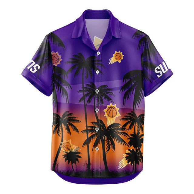 [HOT DEAL] NEW CUSTOMIZED NBA21 PSU PHOENIX SUNS UNISEX HAWAIIAN SHIRT & SHORTS SET