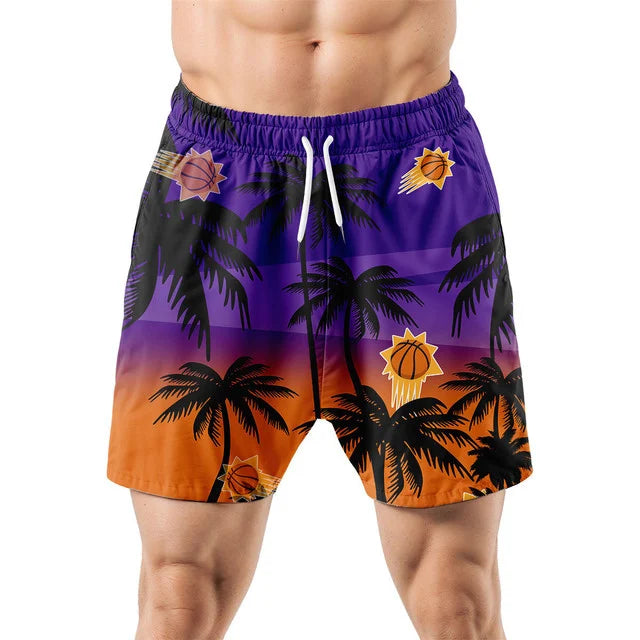 [HOT DEAL] NEW CUSTOMIZED NBA21 PSU PHOENIX SUNS UNISEX HAWAIIAN SHIRT & SHORTS SET