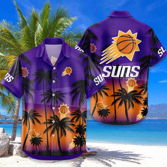 [HOT DEAL] NEW CUSTOMIZED NBA21 PSU PHOENIX SUNS UNISEX HAWAIIAN SHIRT & SHORTS SET
