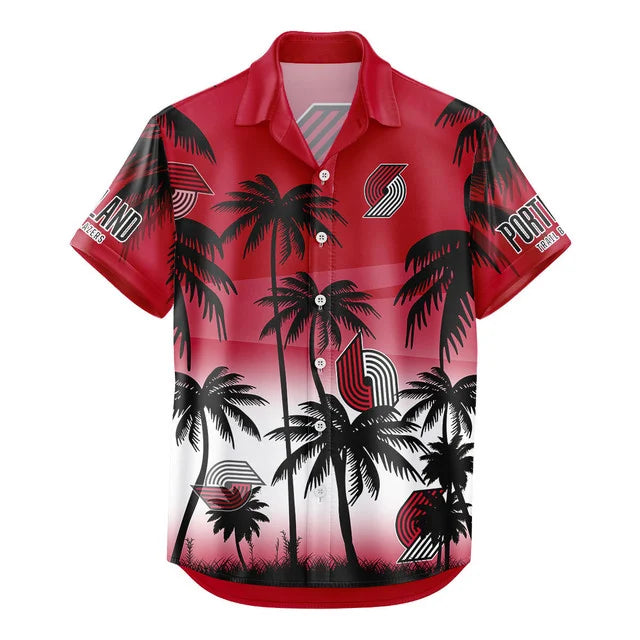 [HOT DEAL] NEW CUSTOMIZED NBA22 PTB PORTLAND TRAIL BLAZERS UNISEX HAWAIIAN SHIRT & SHORTS SET