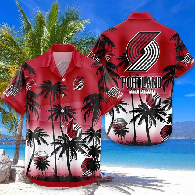 [HOT DEAL] NEW CUSTOMIZED NBA22 PTB PORTLAND TRAIL BLAZERS UNISEX HAWAIIAN SHIRT & SHORTS SET
