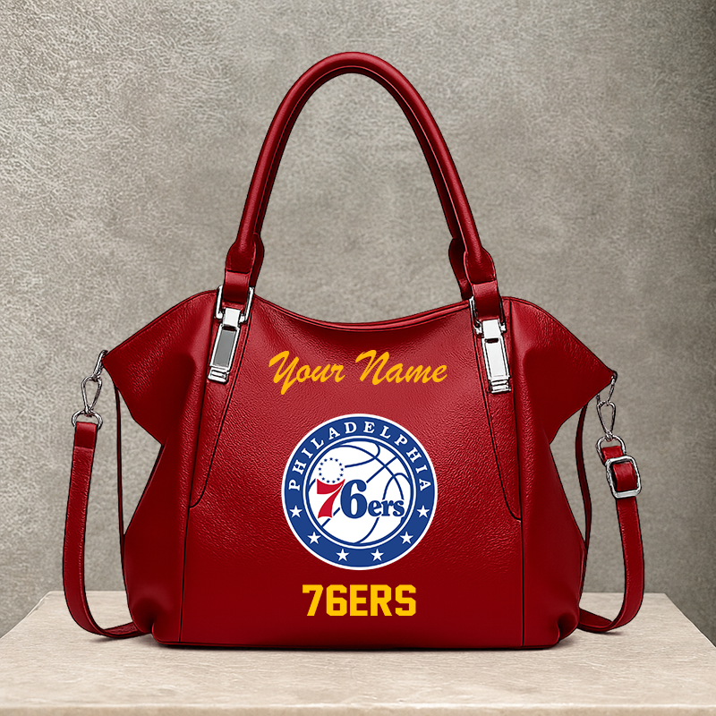 [HOT DEAL] NEW CUSTOMIZED NBA26 P76 PHILADELPHIA 76ERS SHOULDER HANDBAG