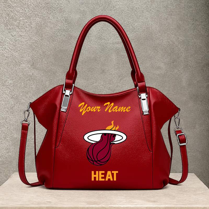 [HOT DEAL] NEW CUSTOMIZED NBA20 MHE MIAMI HEAT SHOULDER HANDBAG
