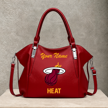 [HOT DEAL] NEW CUSTOMIZED NBA20 MHE MIAMI HEAT SHOULDER HANDBAG