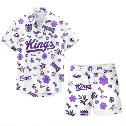 [HOT DEAL] NEW CUSTOMIZED NBA16 SKI SACRAMENTO KINGS UNISEX HAWAIIAN SHIRT & SHORTS SET