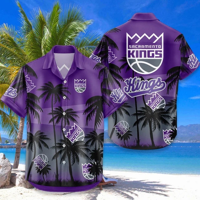 [HOT DEAL] NEW CUSTOMIZED NBA16 SKI SACRAMENTO KINGS UNISEX HAWAIIAN SHIRT & SHORTS SET