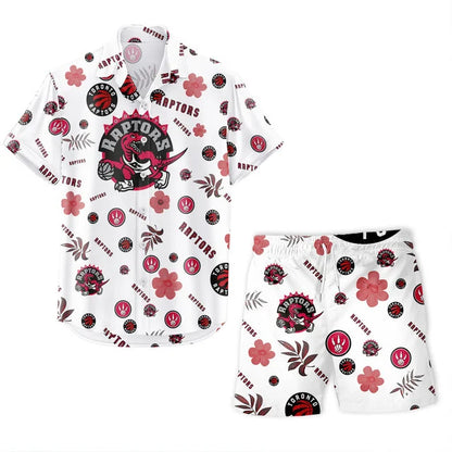 [HOT DEAL] NEW CUSTOMIZED NBA24 TRA TORONTO RAPTORS UNISEX HAWAIIAN SHIRT & SHORTS SET