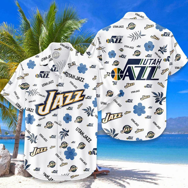 [HOT DEAL] NEW CUSTOMIZED NBA29 UJZ UTAH JAZZ UNISEX HAWAIIAN SHIRT & SHORTS SET
