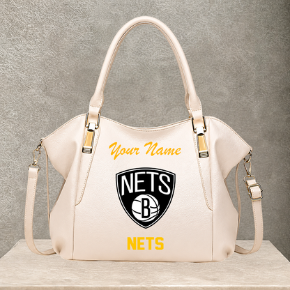 [HOT DEAL] NEW CUSTOMIZED NBA25 BNE BROOKLYN NETS SHOULDER HANDBAG