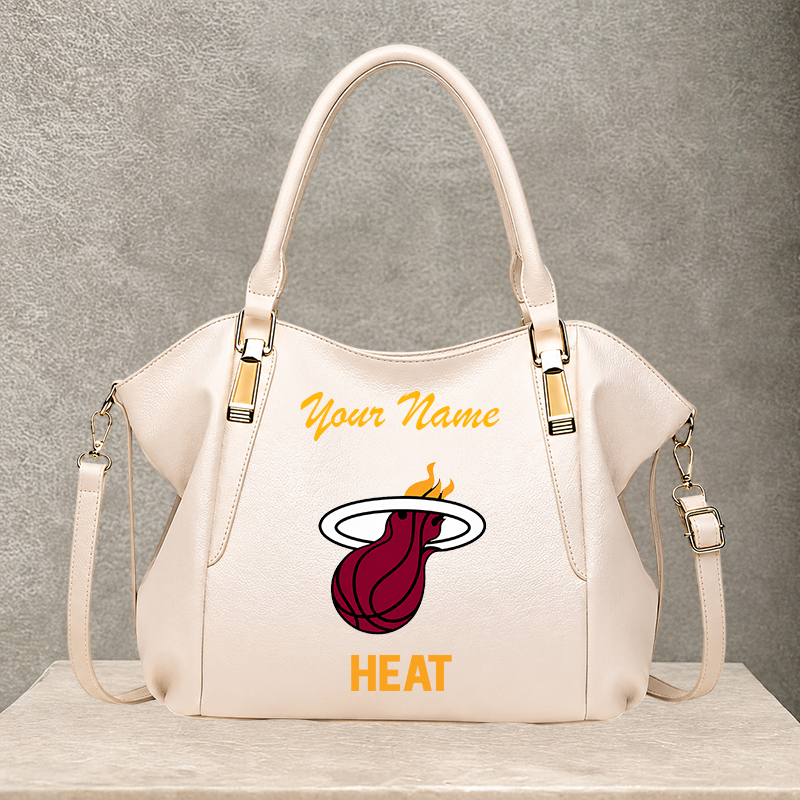 [HOT DEAL] NEW CUSTOMIZED NBA20 MHE MIAMI HEAT SHOULDER HANDBAG