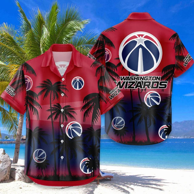 [HOT DEAL] NEW CUSTOMIZED NBA28 WWI WASHINGTON WIZARDS UNISEX HAWAIIAN SHIRT & SHORTS SET